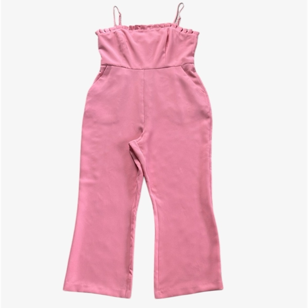 BCBGeneration Spaghetti Strap Cropped Jumpsuit Si… - image 4